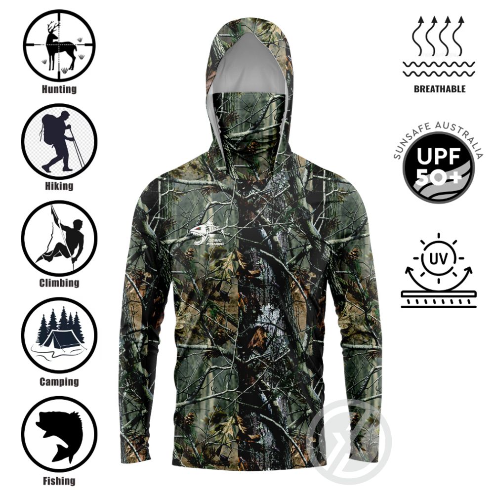 Tee Graphic Print - Camisa de Pesca com Capuz UPF50+