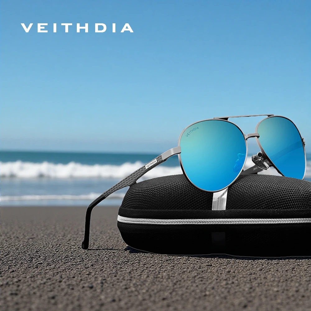 Sunglasses Aviator Polarized - Óculos de sol VEITHDIA com armação