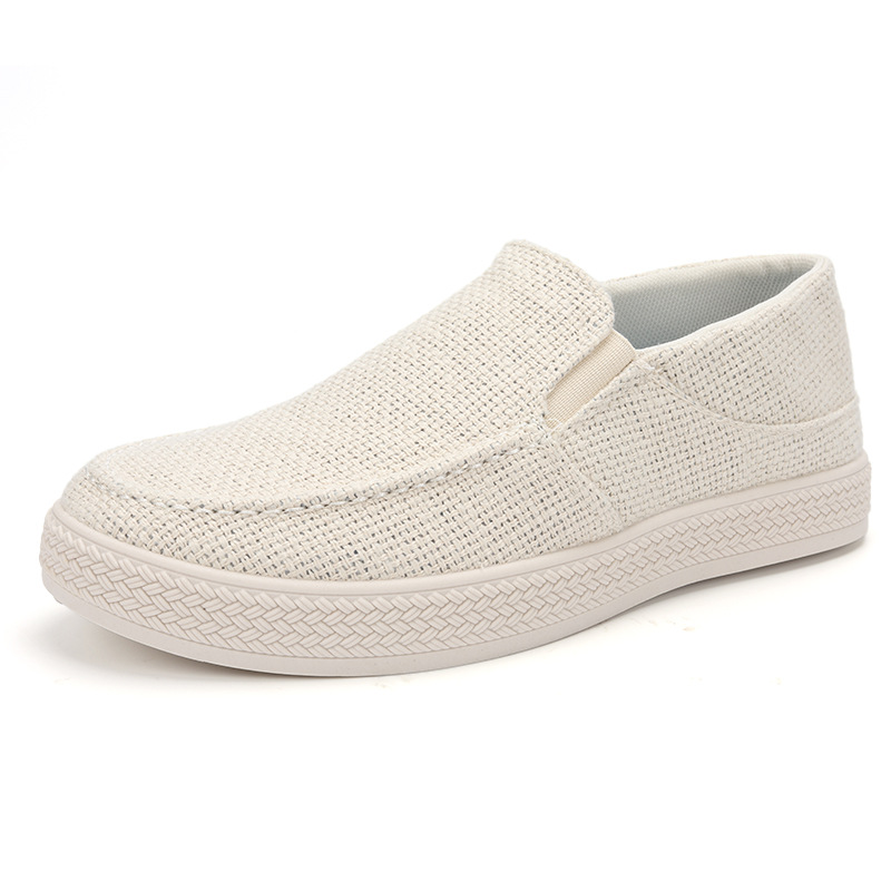 Espadrille Slip On - Sapatos masculinos de linho, estilo slip-on,