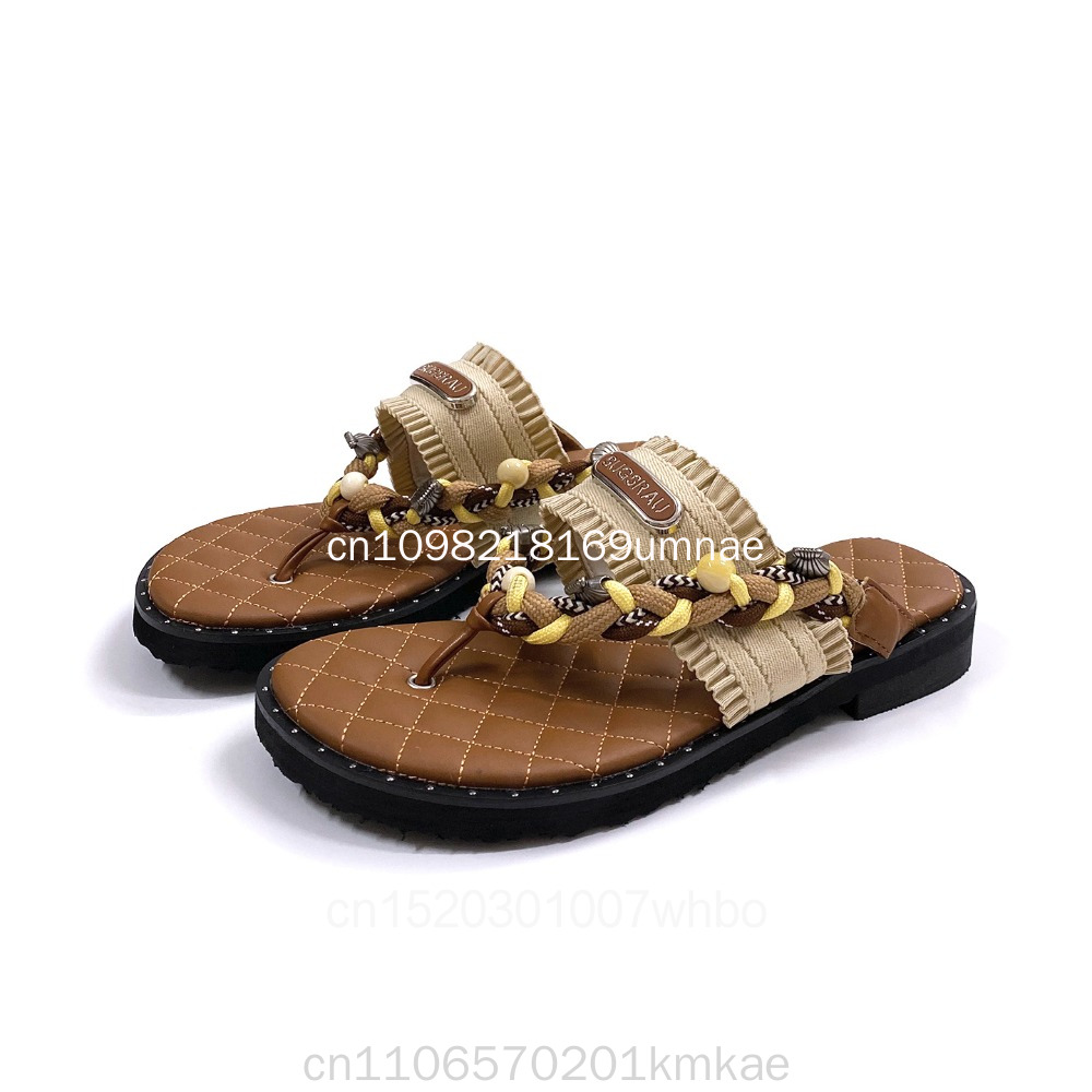 Novas Sandálias Femininas Retr - Flip Flop Leather Men avaliação e preço