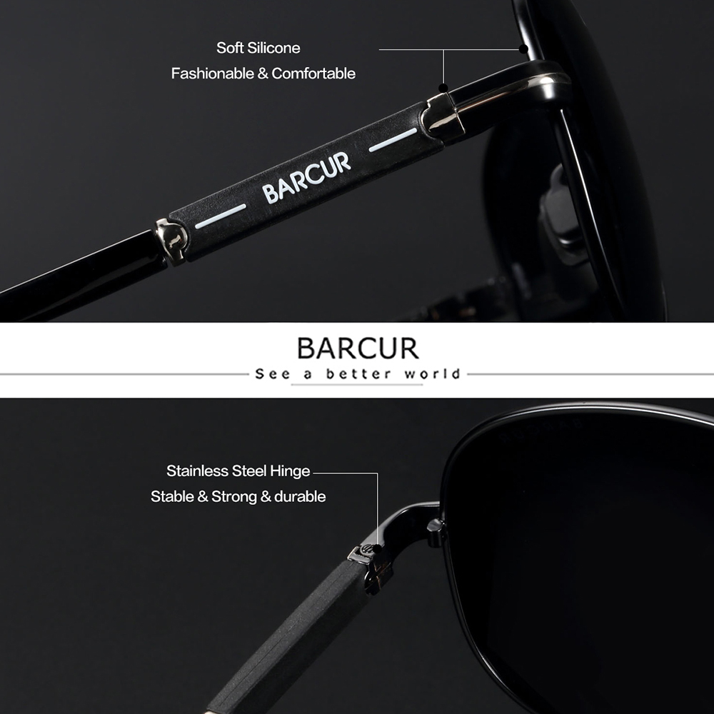 BARCUR-Óculos de sol polarizad - Sunglasses Aviator Polarized avaliação e preço