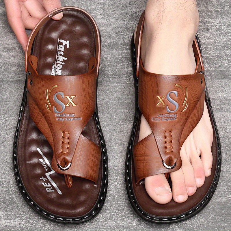 Chinelos de Couro Masculinos,  - Flip Flop Leather Men avaliação e preço