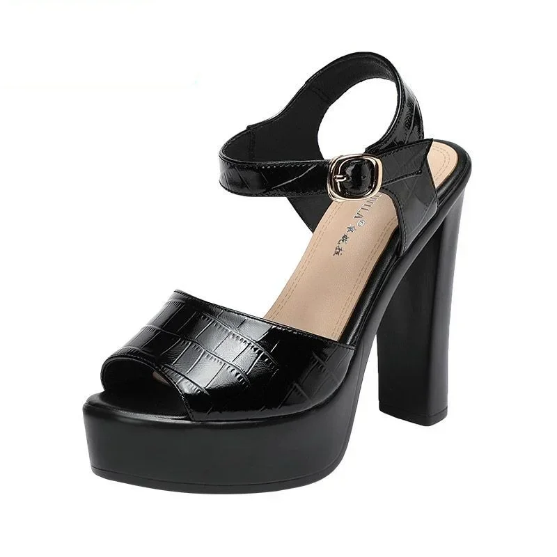 10cm 13cm moda sandálias de co - Casual Sandal Leather avaliação e preço